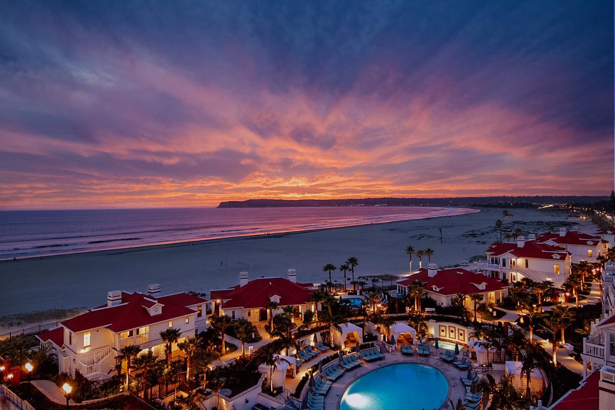 Sunset at Hotel del Coronado.