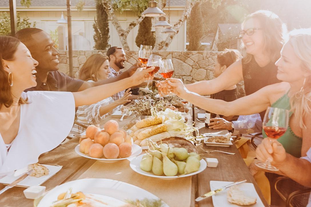 Dine alfresco and revel in the rustic-chic ambience.