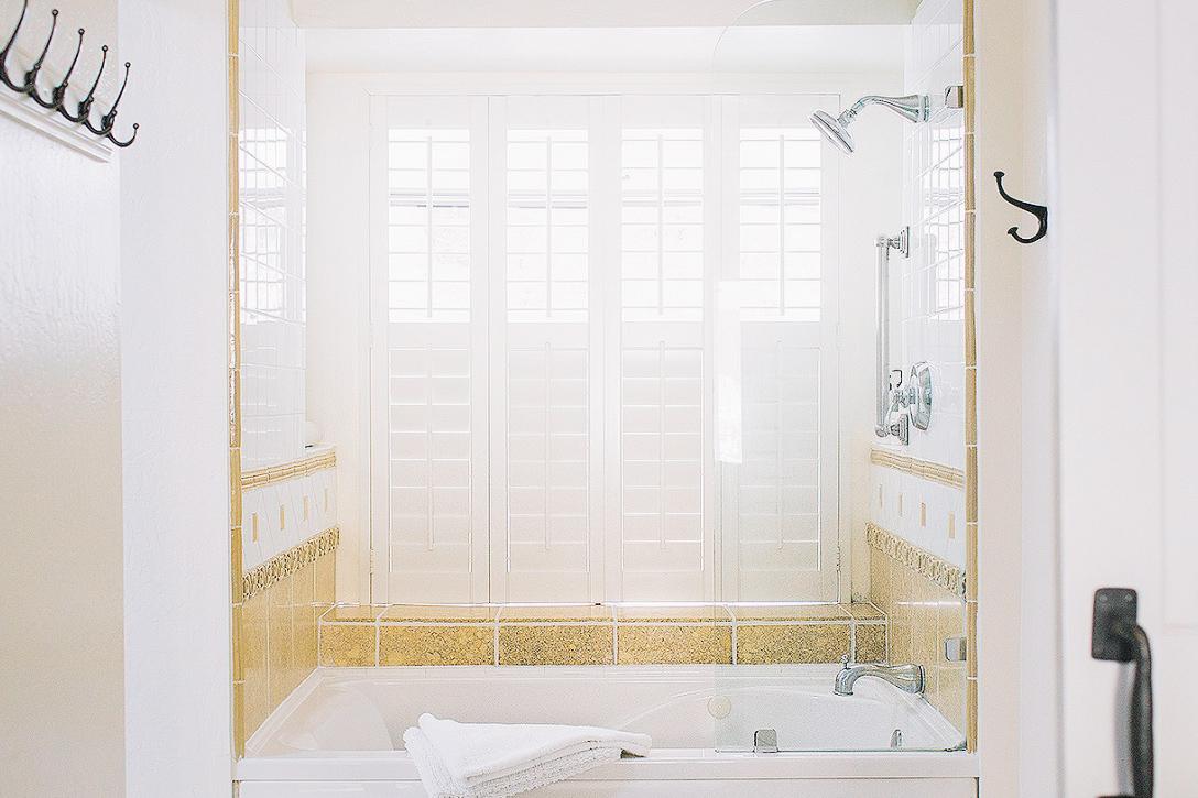 The bathrooms beckon with their immaculate, calming interiors.