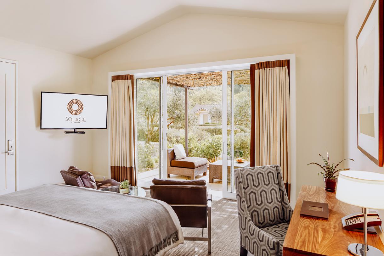 Relax in the room or out on the patio.
