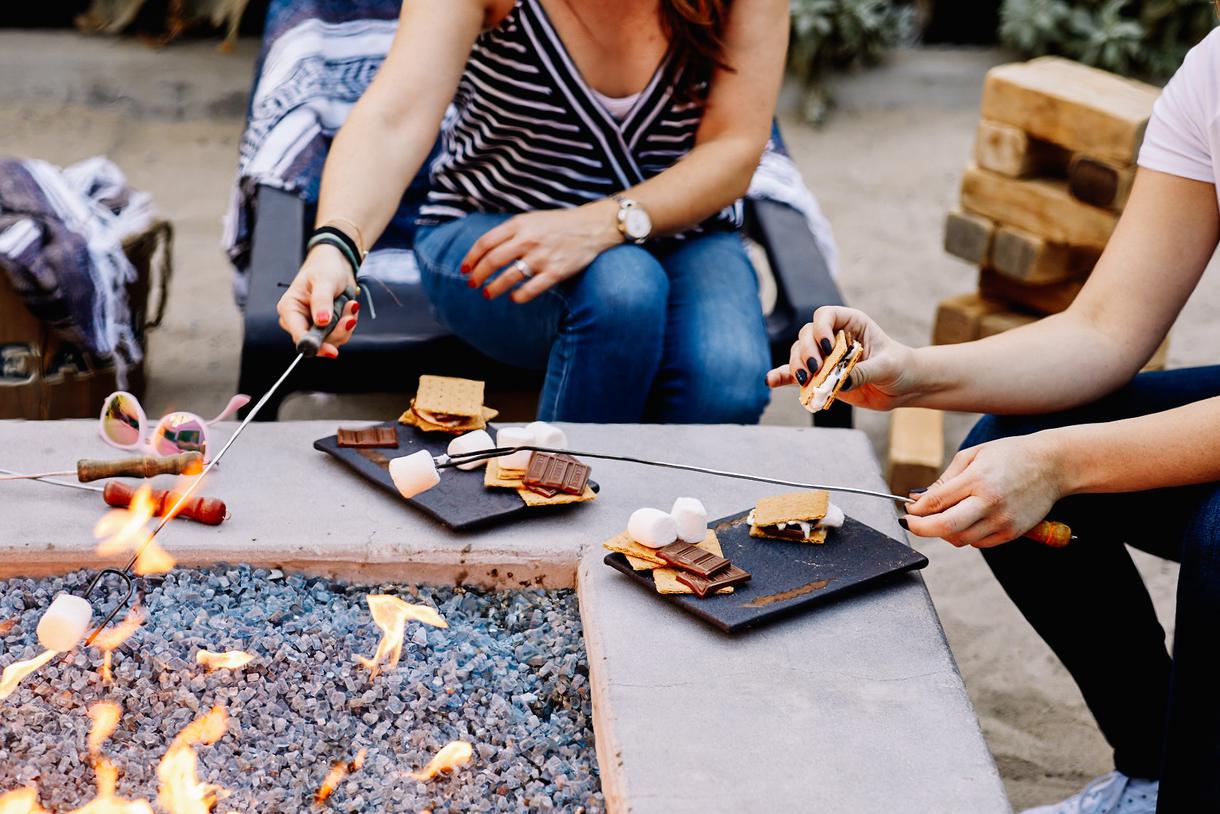 Savor s'mores by the firepits every night.