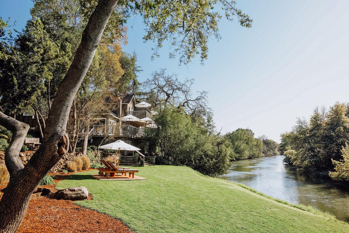 Soak up the sun along the banks of the Napa River.